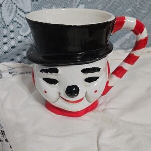 Vintage 1950's Snowman Mug